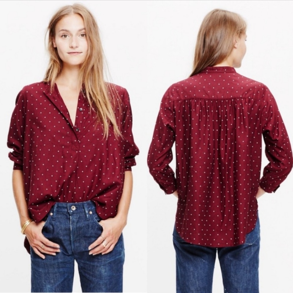 Madewell dot blouse